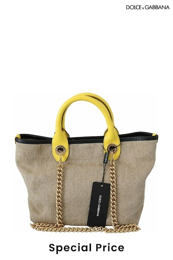 Dolce & Gabbana Chain Strap Shoulder Sling Purse Tote Brown Bag (B57911) | £1,300