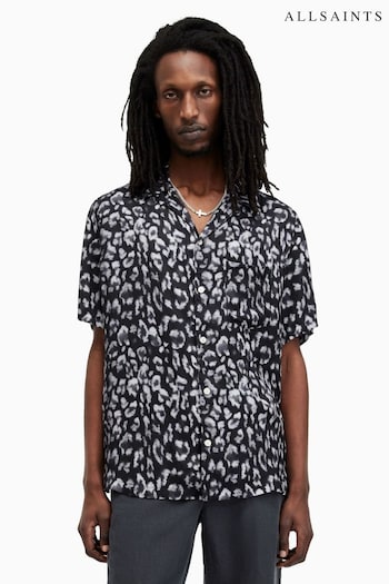 AllSaints Black Leopaz  Shirt (B58049) | £99