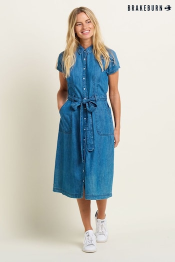 Brakeburn Blue Betsy Shirt Dress (B58400) | £65