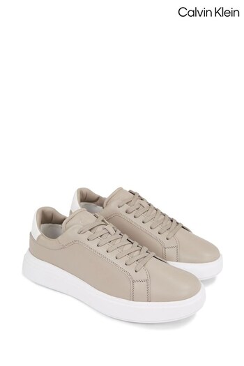 Calvin long Klein Low Top Lace-Up Nude Sneakers (B58425) | £130