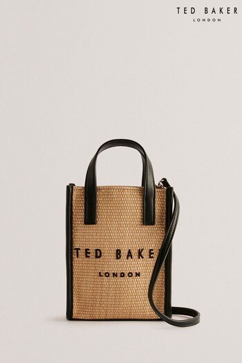 Ted Baker Mini Natural Paulii Faux Raffia Icon Bag (B58448) | £50