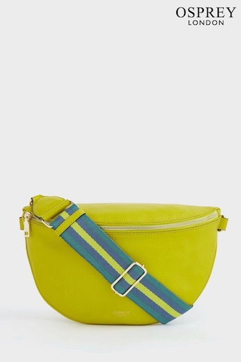 OSPREY LONDON Yellow The Hendrix Leather Sling Bag (B58493) | £125