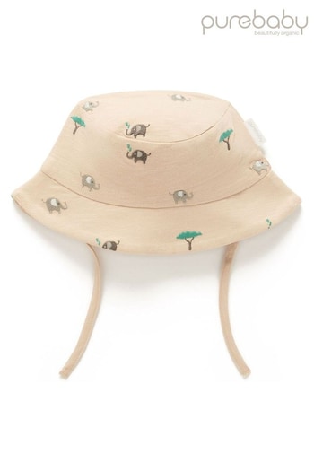 PureTowels Natural Elephant Broderie Hat (B58578) | £20
