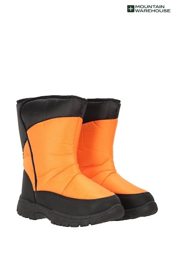 Mountain Warehouse Orange Kids Caribou Fleece lined Snow pordeaux Boots (B58741) | £30