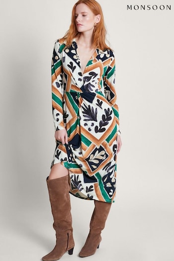 Monsoon Multi Cadenza Print Jersey Dress (B58752) | £79