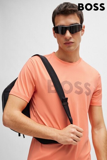 BOSS Orange Tonal Large Chest Logo Performance-Stretch T-Shirt (B58835) | £69