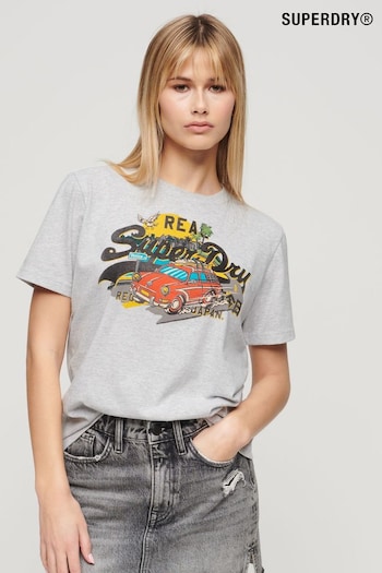 Superdry Grey LA Graphic Relaxed T-Shirt (B58913) | £27