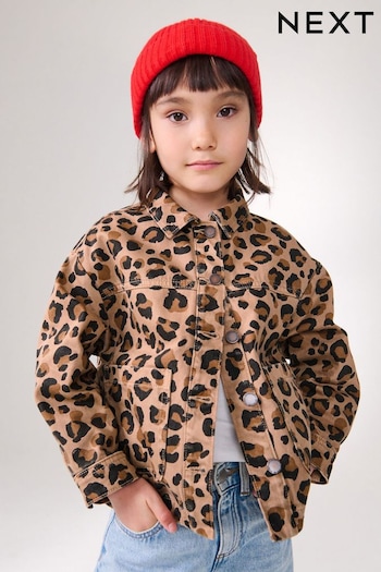 Animal Print 100% Cotton Denim Shacket (3-16yrs) (B59083) | £18 - £24