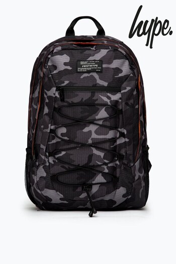 Hype. Mono Camo Maxi Black Backpack (B59105) | £50