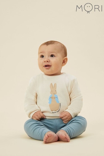 MORI Cream Peter Rabbit Placement Print Sweatshirt (B59194) | £28