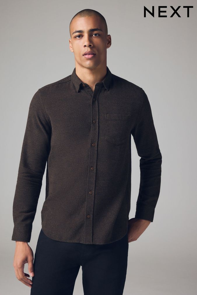 Men s Brown Shirts Smart Casual Shirts Next
