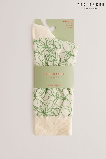 Ted Baker Cream Sokktwl Floral Pattern Socks (B59380) | £10
