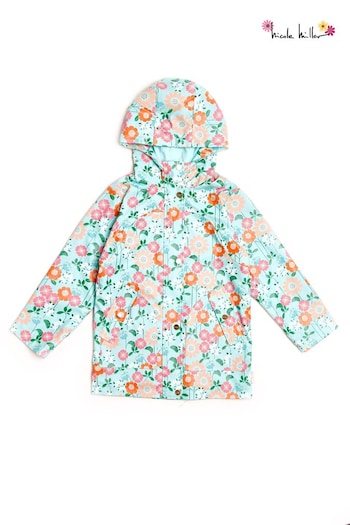 Nicole Miller Green Floral Print Raincoat (B59387) | £50 - £60