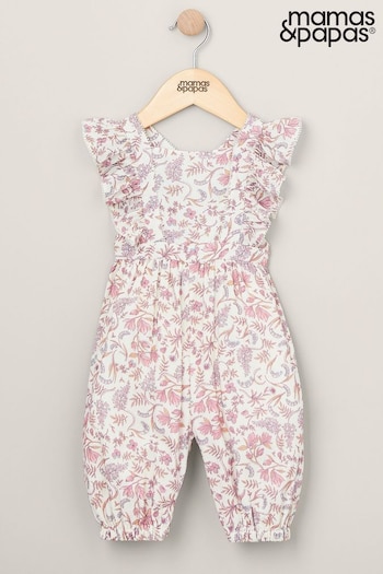 Stationery & Books Pink Floral Print Dungarees (B59416) | £25