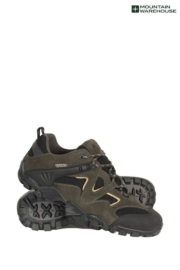 Mountain Warehouse Green Mens Curlews Waterproof Walking Shoes (B59431) | £77