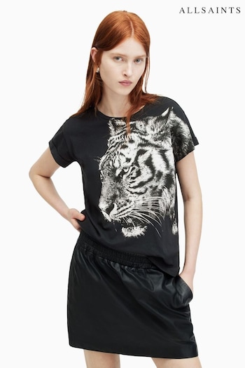 Allsaints Tigress Anna Black T-Shirt (B59618) | £55