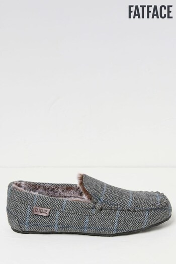 FatFace Noah Grey Check Moccasins (B59626) | £39.50