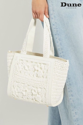 Dune London White Floral Daisy Appliqué Embellished Handbag (B59632) | £85