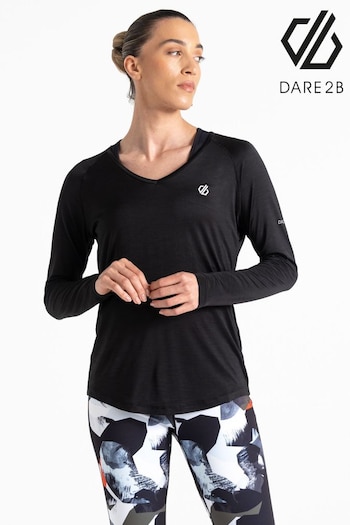 Dare 2b Discern Long Sleeve Black T-Shirt (B59673) | £21