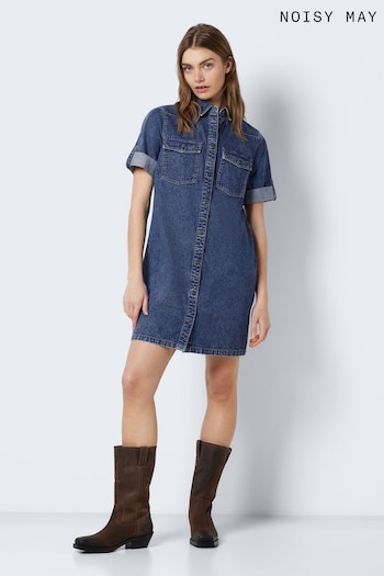 NOISY MAY Blue Utility Denim Dress (B59707) | £36