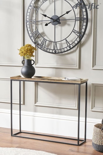 Pacific Gold Franklin Cast Metal Console Table (B59716) | £299.99