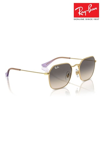 Ray-Ban Junior Gold Tone Rj9594S Irregular Sunglasses (B59762) | £77