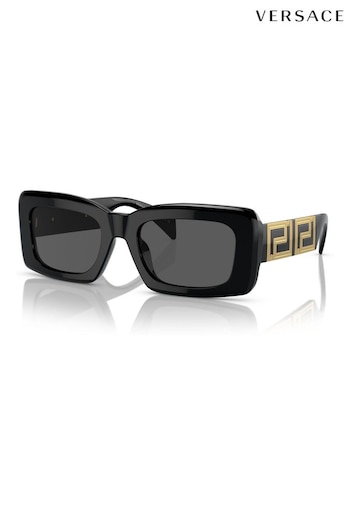 Versace Ve4444U Rectangle Black steampunk Sunglasses (B59778) | £256
