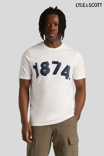 Lyle & Scott 1874 Graphic White T-Shirt (B59779) | £35