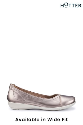 Hotter Natural Robyn II Slip-On Regular Fit Metalic Shoes (B59790) | £69