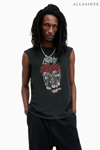 AllSaints Black Amortis Crew Neck T-Shirt (B59906) | £49
