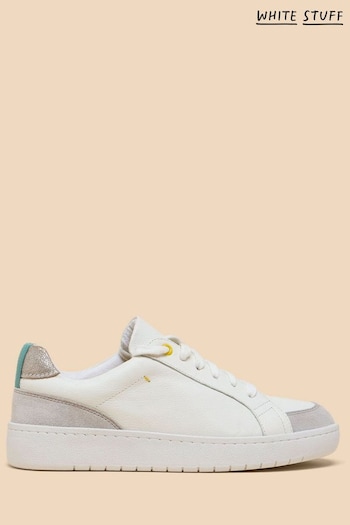 White Stuff White Leather Suede Lily Trainers (B60037) | £69