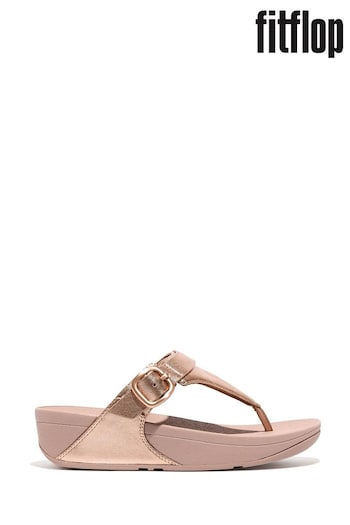 FitFlop Pink Lulu Adjustable Toe Post Sandals (B60039) | £85