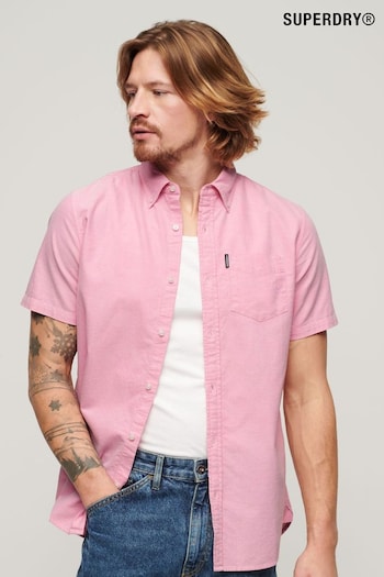 Superdry Pink Oxford Short Sleeve Shirt (B60082) | £45