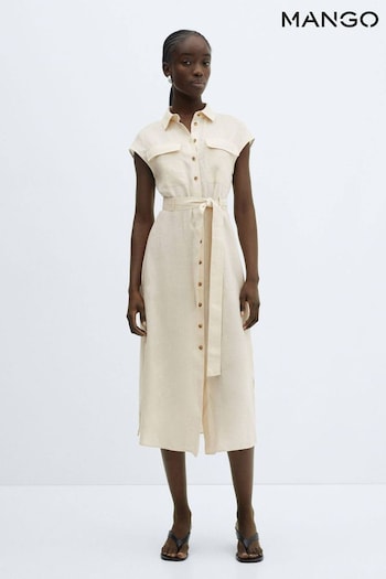 Mango Midi Design Sleeveless Shirt Dress dress (B60175) | £60