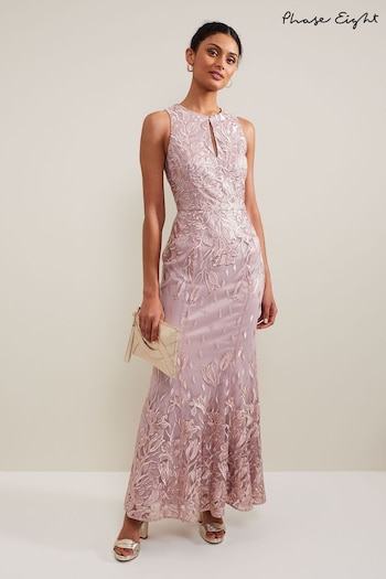 Phase Eight Pink Jaclyn Embroidered Maxi Dress (B60189) | £299