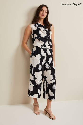 Phase Eight Blue Noelle Floral Print Culottes (B60286) | £69