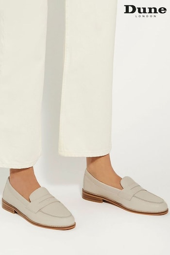 Dune London Cream Ginelli Flexi Sole Penny Loafers (B60306) | £90