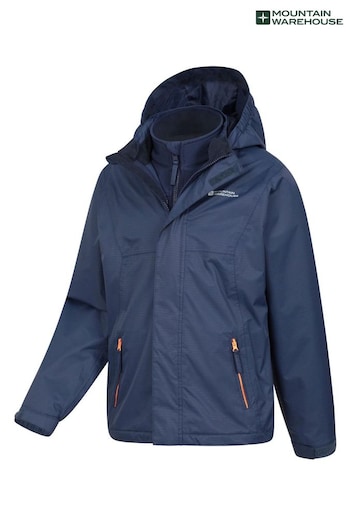 Mountain Warehouse Blue Bracken Kids Waterproof 3 In 1 Jacket (B60426) | £64