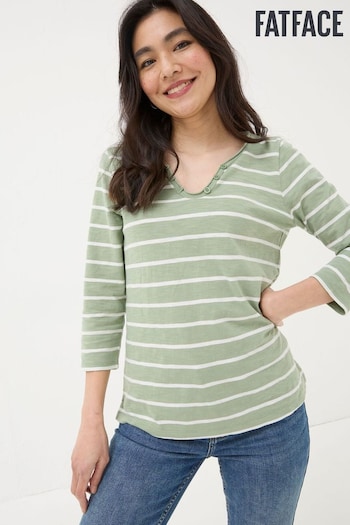 FatFace Green Stripe Porter T-Shirt (B60458) | £28