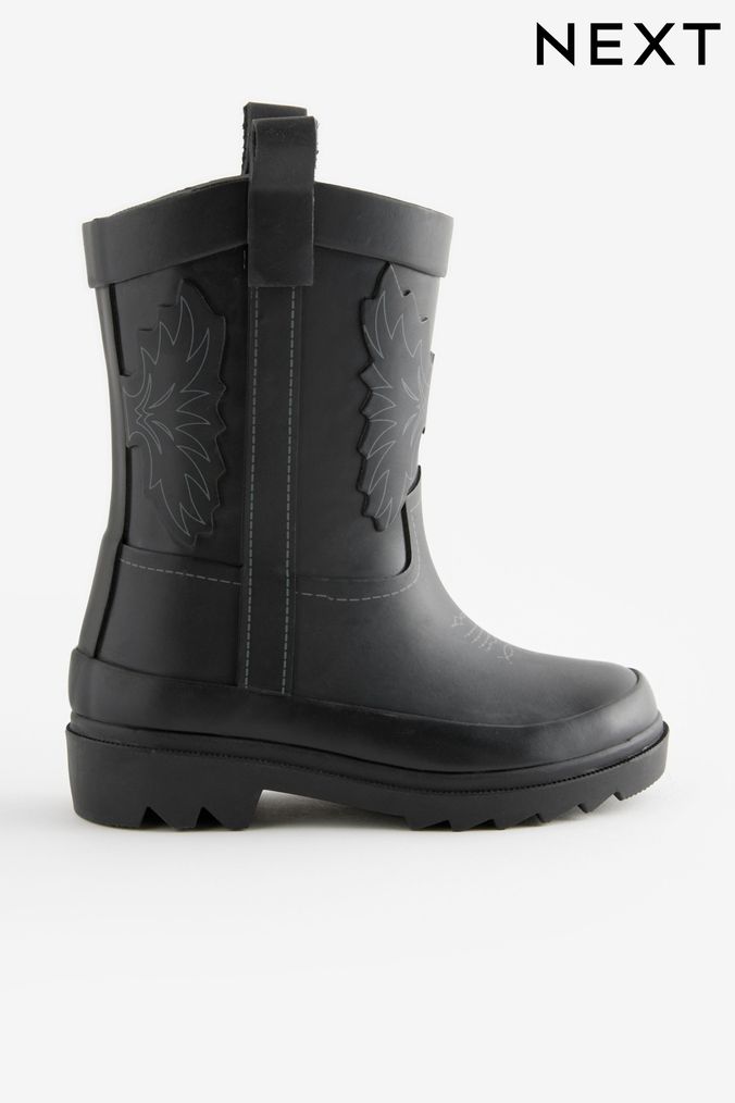 Boys black wellies deals