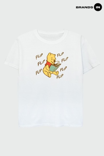 Brands In White Winnie The Pooh Flip Girls T-Shirt (B60839) | £18