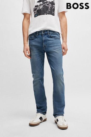 BOSS Blue Slim-Fit Jeans In Mid-Blue Soft Stretch Denim (B60861) | £119