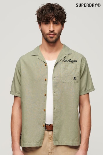 Superdry Green Resort Short Sleeve Shirt (B60930) | £45