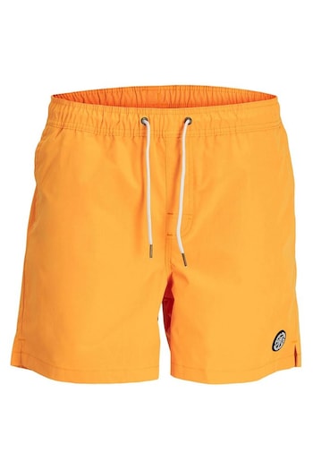 JACK & JONES JUNIOR Orange Water Activated Colour changing Printed Swim Shorts (B60951) | £30