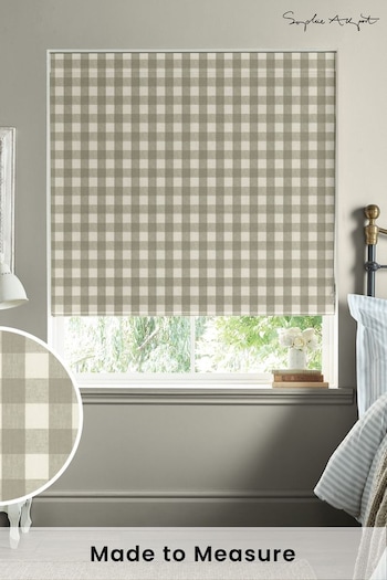 Sophie Allport Natural Stone Gingham Made to Measure Roman Blinds (B60964) | £79