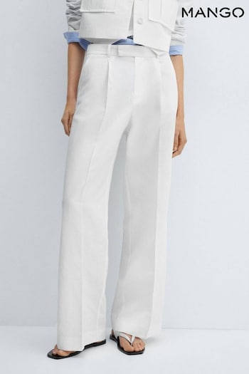Mango White Trousers (B61041) | £50