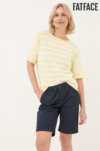 FatFace Yellow Sorbet Linen Stripe Knit T-Shirt (B61073) | £45