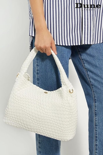 Dune London White Large Deliberate Woven Slouch Bag (B61202) | £95