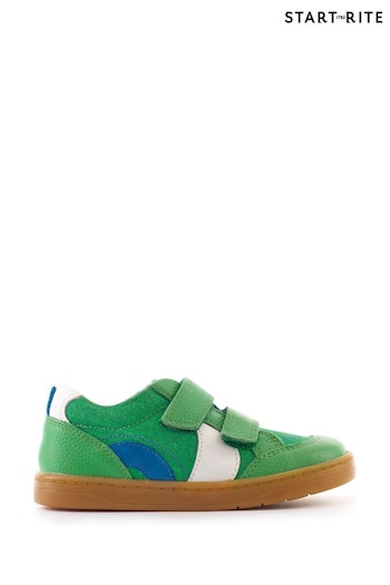 Start Rite Green Enigma Leather Canvas Rip Tape Trainers (B61316) | £45