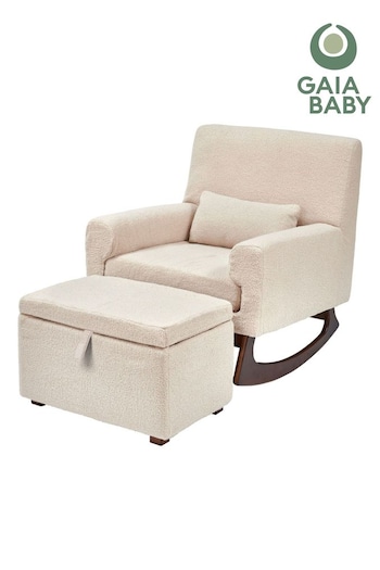 Gaia Baby Biscuit Nursing Rocking Chair with Footstool (B61509) | £530